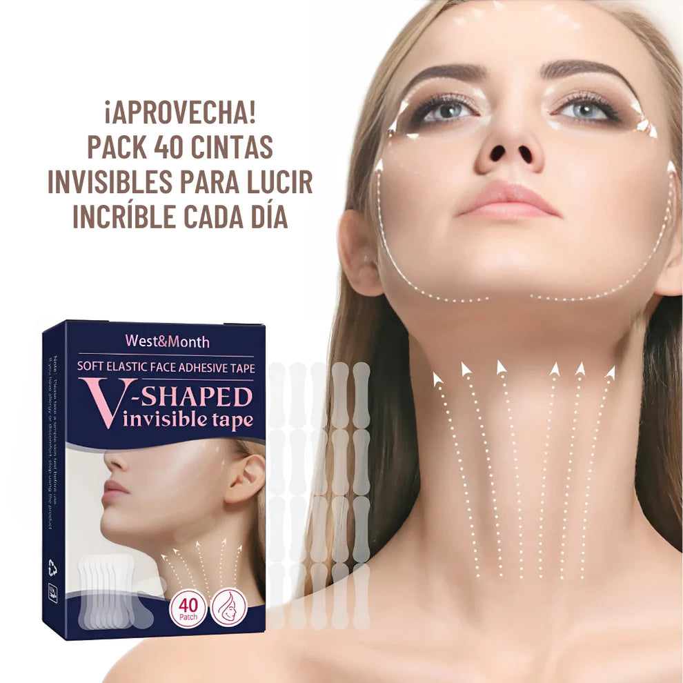 Liftband Facial™ Cintas Faciales Lifting Invisible – Pack x40 Unidades ✨