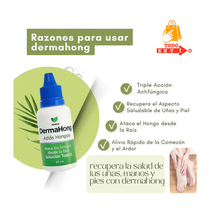 Dermahong™  Gotas Fungicidas Anti- Hongos ( Oferta Dieciochera 3x1)