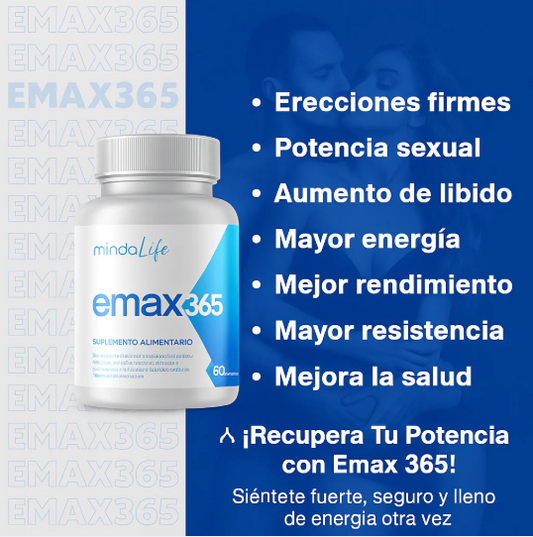 EMAX 365™+ Regalo Exclusivo (SUPLEMENTO ENERGETICO)  Poder, deseo y resistencia extra
