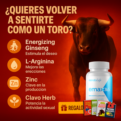 EMAX 365™+ Regalo Exclusivo (SUPLEMENTO ENERGETICO)  Poder, deseo y resistencia extra