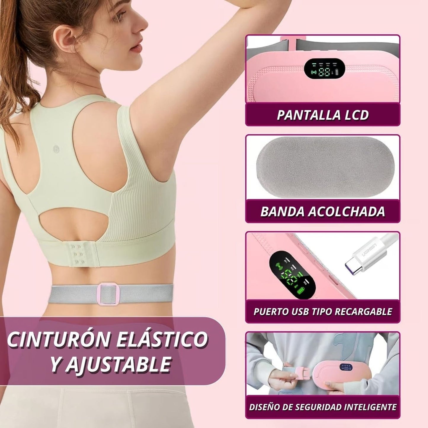 CalmUp™  Guatero Menstrual Electrico Carga Usb